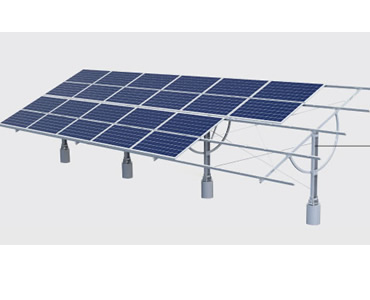 推杆+圆弧方管固定可调支架